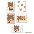 Japan Monchhichi Deco Seal - Bear - 2