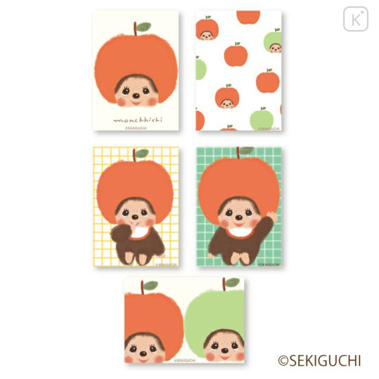 Japan Monchhichi Deco Seal - Apple - 2