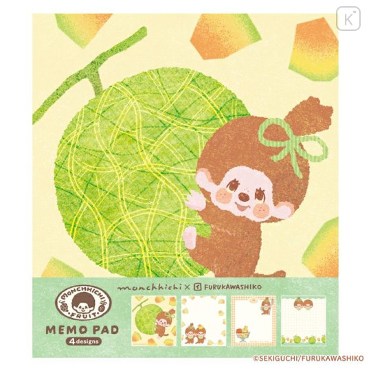 Japan Monchhichi Memo Pad - Melon - 1