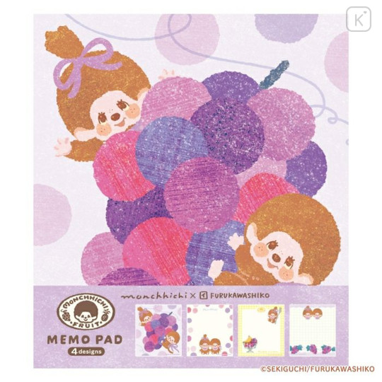 Japan Monchhichi Memo Pad - Grape - 1