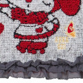 Japan Sanrio × Anna Sui Mini Towel Jacquard Handkerchief - My Melody 50th & Kuromi 20th Anniversary Ruffle Red - 3