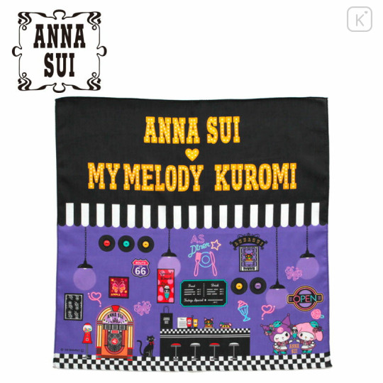 Japan Sanrio × Anna Sui Bento Lunch Cloth - My Melody 50th & Kuromi 20th Anniversary Diner - 1