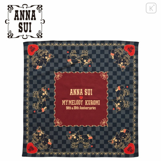 Japan Sanrio × Anna Sui Bento Lunch Cloth - My Melody 50th & Kuromi 20th Anniversary Diner Check - 1