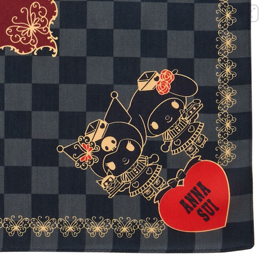 Japan Sanrio × Anna Sui Bento Lunch Cloth - My Melody 50th & Kuromi 20th Anniversary Diner Check - 3