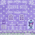 Japan Sanrio × Anna Sui Mini Towel Jacquard Handkerchief - My Melody 50th & Kuromi 20th Anniversary Purple - 2