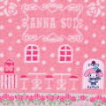 Japan Sanrio × Anna Sui Mini Towel Jacquard Handkerchief - My Melody 50th & Kuromi 20th Anniversary Pink - 2