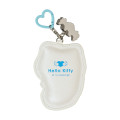 Japan Sanrio Sagara Embroidered Keychain - Hello Kitty : Sky Blue Sparkling Angel White - 2