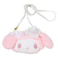 Japan Sanrio Face-shaped 2way Pochette - My Melody : White Strawberry Tea Time - 1