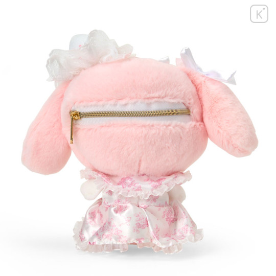 Japan Sanrio Eco Shopping Bag & Mascot Plush - My Melody : White Strawberry Tea Time - 3