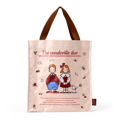 Japan Sanrio Original Tote Bag - The Vaudeville Duo : Couple Lookbook Light Brown
