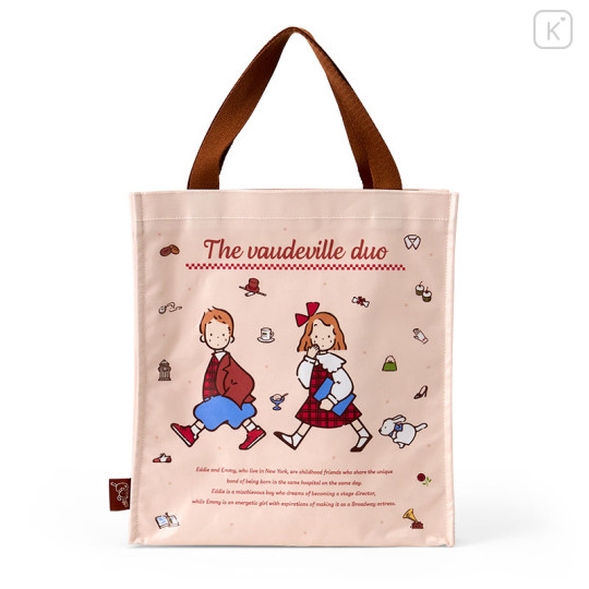 Japan Sanrio Original Tote Bag - The Vaudeville Duo : Couple Lookbook Light Brown - 2