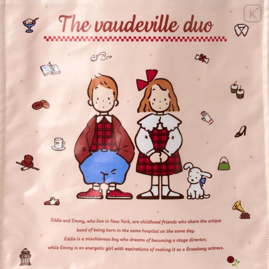 Japan Sanrio Original Tote Bag - The Vaudeville Duo : Couple Lookbook Light Brown - 4