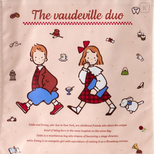 Japan Sanrio Original Tote Bag - The Vaudeville Duo : Couple Lookbook Light Brown - 5
