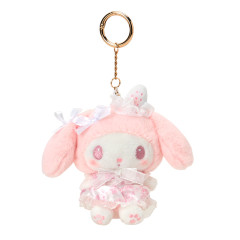 Japan Sanrio Mascot Holder - My Melody : White Strawberry Tea Time