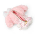 Japan Sanrio Mini Plush Pouch with Carabiner - My Melody : White Strawberry Tea Time - 4