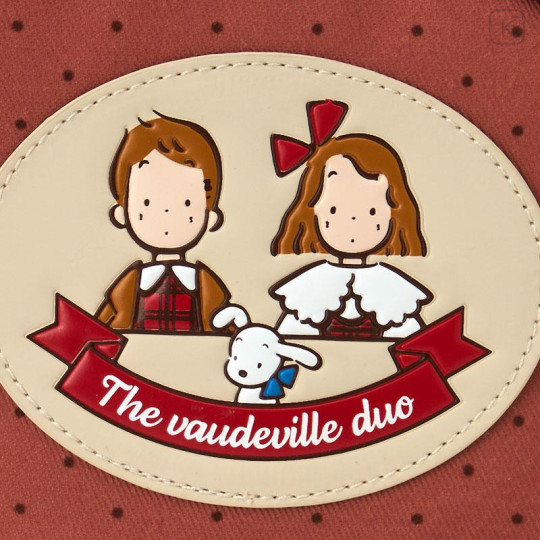 Japan Sanrio Original Round Cosmetic Pouch - The Vaudeville Duo : Couple Lookbook - 4