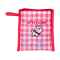 Japan Sanrio Original Eco Bag - Patty & Jimmy : Couple Lookbook Red Check - 3
