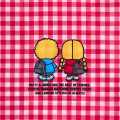 Japan Sanrio Original Eco Bag - Patty & Jimmy : Couple Lookbook Red Check - 5
