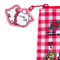 Japan Sanrio Original Flat Pouch - Patty & Jimmy : Couple Lookbook Red Check - 5
