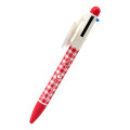 Japan Sanrio Original Mascot 3 Color Multi Ballpoint Pen - Patty & Jimmy : Couple Lookbook Red Check - 2