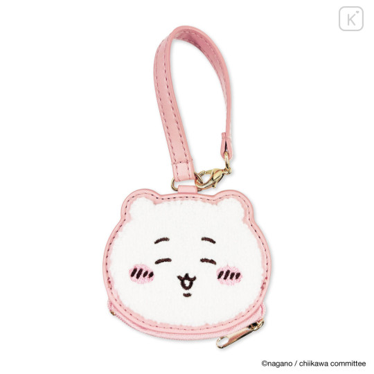 Japan Chiikawa Mini Face Pouch With Bag Charm - Chiikawa : Happy - 1