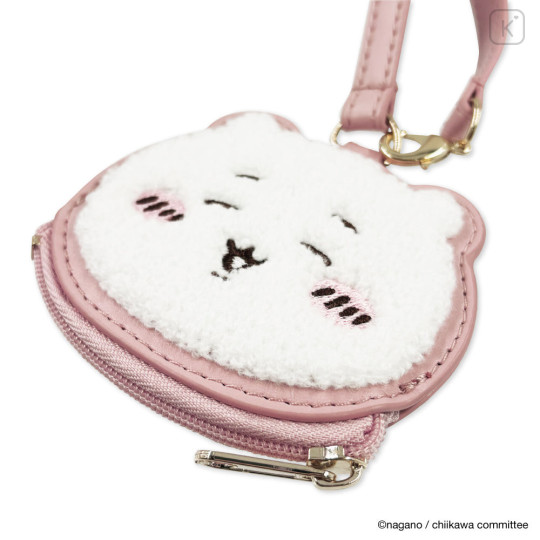 Japan Chiikawa Mini Face Pouch With Bag Charm - Chiikawa : Happy - 6