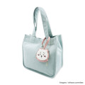 Japan Chiikawa Mini Face Pouch With Bag Charm - Chiikawa : Happy - 8