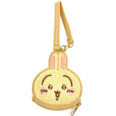 Japan Chiikawa Mini Face Pouch With Bag Charm - Usagi : Happy