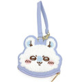 Japan Chiikawa Mini Face Pouch With Bag Charm - Momonga : Happy - 1