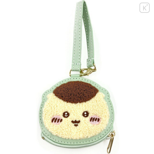 Japan Chiikawa Mini Face Pouch With Bag Charm - Kuri Manju : Happy - 1