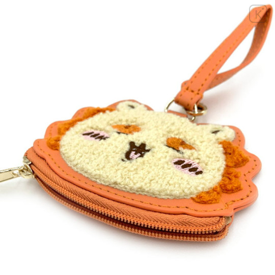 Japan Chiikawa Mini Face Pouch With Bag Charm - Shisa : Happy - 3
