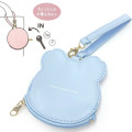 Japan Chiikawa Mini Face Pouch With Bag Charm - Furuhonya Kani-chan : Happy - 2