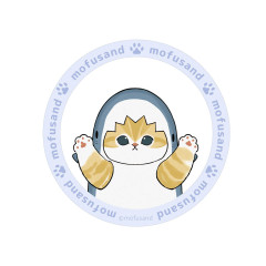 Japan Mofusand MagSafe Metal Sticker - Shark Cat Blue
