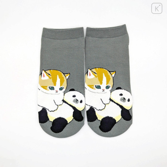 Japan Mofusand Ankle Socks - Panda Cat Grey - 1