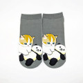 Japan Mofusand Ankle Socks - Panda Cat Grey - 1