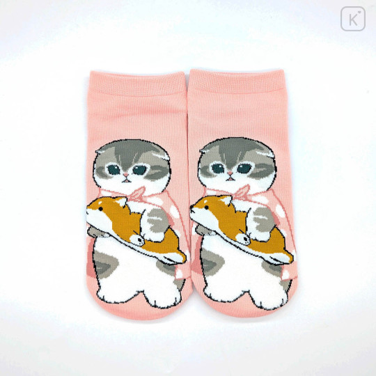 Japan Mofusand Ankle Socks - Inu Shiba Cat Pink - 1