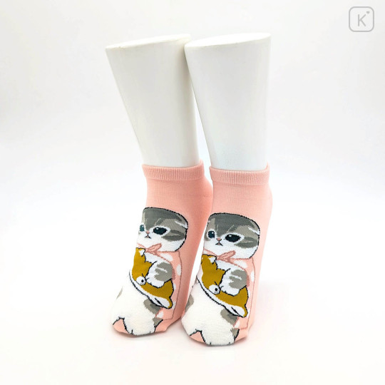 Japan Mofusand Ankle Socks - Inu Shiba Cat Pink - 2