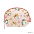 Japan Mofusand Pouch & Tissue Case - Chirimen Japanese Sweets Cat Pink - 1