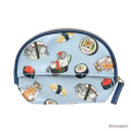 Japan Mofusand Pouch & Tissue Case - Chirimen Sushi Cat Blue - 3