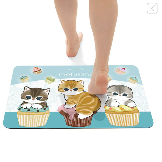 Japan Mofusand Water Absorption Quick Dry Bath Floor Mat - Cupcake Cat - 3