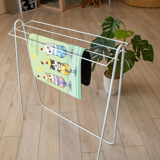 Japan Mofusand Water Absorption Quick Dry Bath Floor Mat - Cream Soda Cat - 2