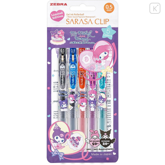 Japan Sanrio Sarasa Clip Gel Pen Set - My Melody 50th & Kuromi 20th Anniversary - 1