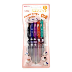 Japan Sanrio Sarasa Clip Gel Pen Set - Hello Kitty : 50th Anniversary