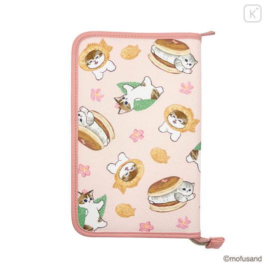 Japan Mofusand Passport Holder Multi Accessory Case - Chirimen Japanese Sweets - 3