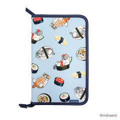 Japan Mofusand Passport Holder Multi Accessory Case - Chirimen Sushi