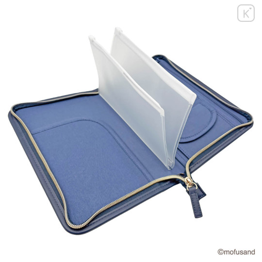 Japan Mofusand Passport Holder Multi Accessory Case - Chirimen Sushi - 5