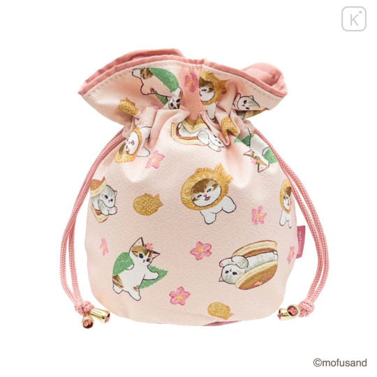 Japan Mofusand Drawstring Bag - Chirimen Japanese Sweets - 1