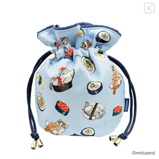 Japan Mofusand Drawstring Bag - Chirimen Sushi - 1