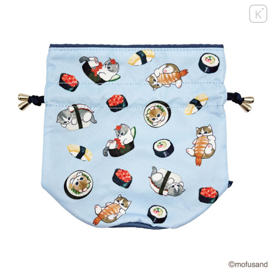 Japan Mofusand Drawstring Bag - Chirimen Sushi - 3