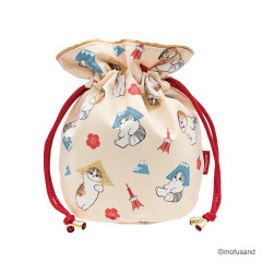 Japan Mofusand Drawstring Bag - Chirimen Mt. Fuji